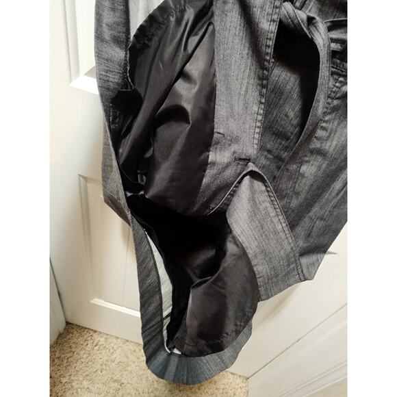 Calvin Klein Dark Gray Short Sleeve Button Down Denim Sheath Dress Career Sz. 10 - Picture 5 of 9